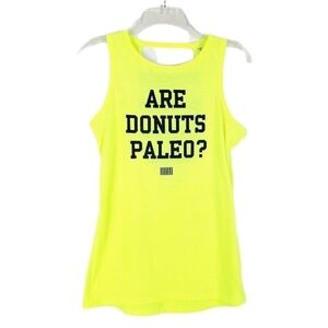 VS SPORT Are Donuts Paleo tank tee strappy gym neon